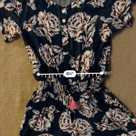 Matilda Jane 435 Girl 10 Navy (Brilliant Daydream) Everyday Dream‎ Floral Romper - Picture 7 of 9